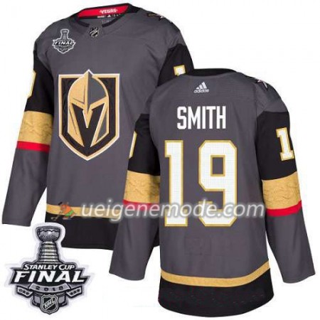 Herren Eishockey Vegas Golden Knights Trikot Reilly Smith 19 2018 Stanley Cup Final Patch Adidas Grau Authentic